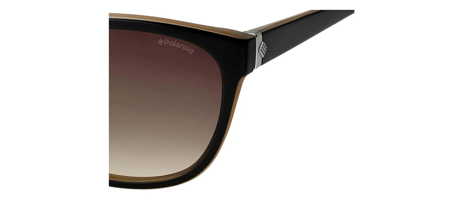 Polaroid PLD 8339 KIH_LA Cat-Eye Plastic Black Sunglasses with Brown Polarized Lens