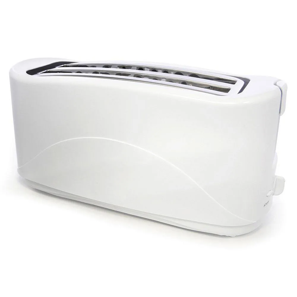 Premium White 1300w 4-slice Cool Touch Toaster W/ Crumb Tray 7 Browning Settings