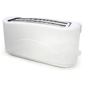 Premium White 1300w 4-slice Cool Touch Toaster W/ Crumb Tray 7 Browning Settings