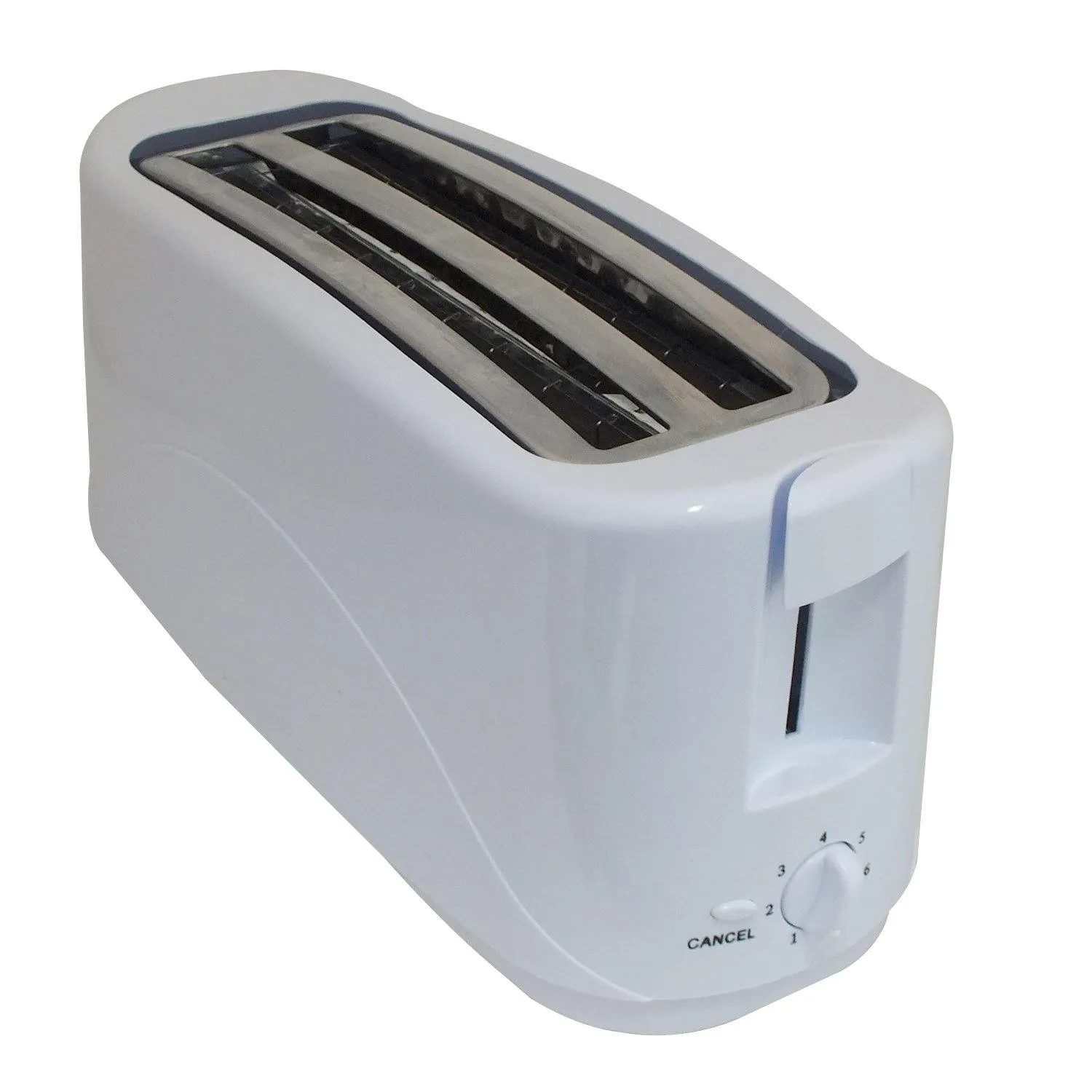 Premium White 1300w 4-slice Cool Touch Toaster W/ Crumb Tray 7 Browning Settings