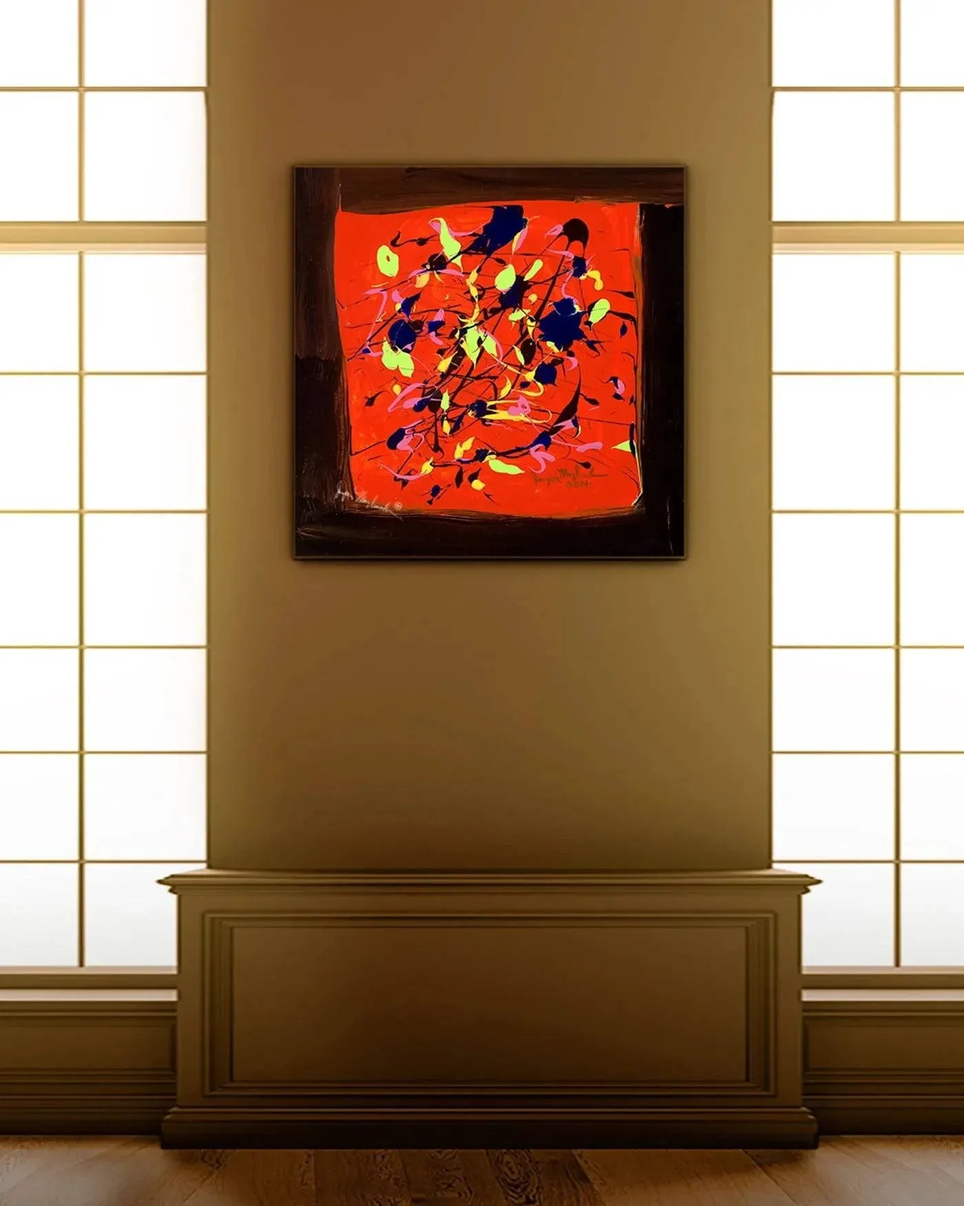 Red Spring  (Embellished-Hand Signed by the Artist)