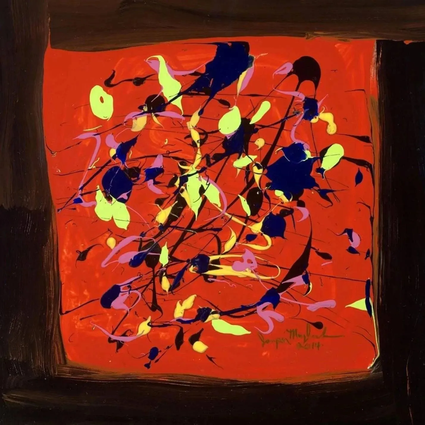 Red Spring  (Embellished-Hand Signed by the Artist)
