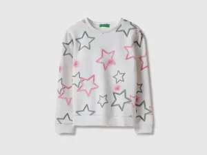 Regular Fit Round Neck Printed Sweatshirt