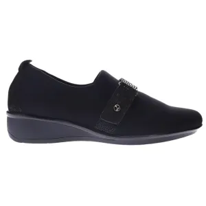 Revere Women's Genoa Stretch Loafer Black