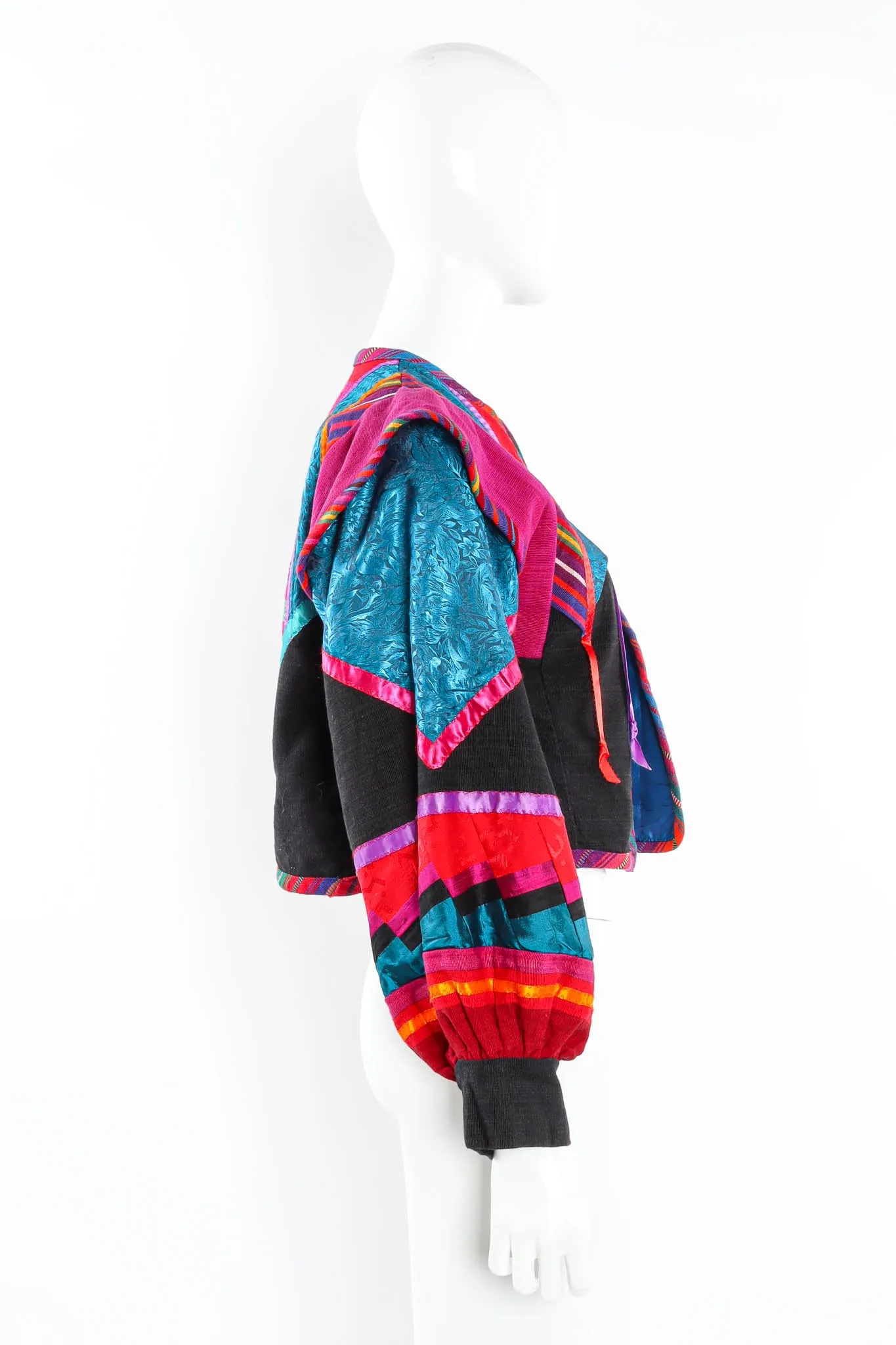 Ribbon Patchwork Crop Jacket