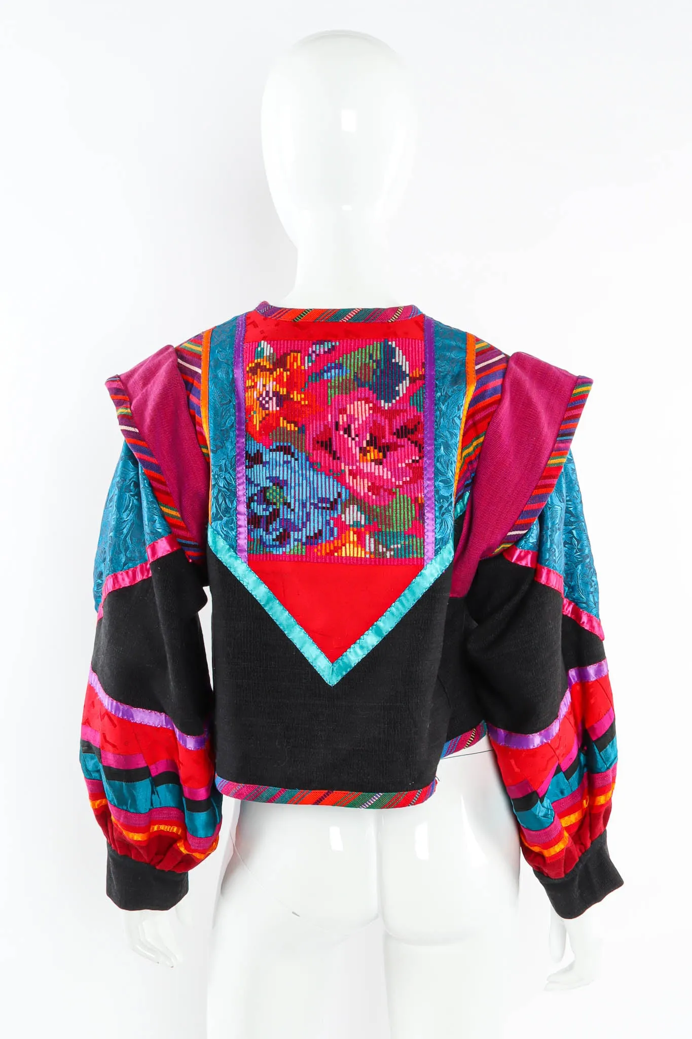 Ribbon Patchwork Crop Jacket