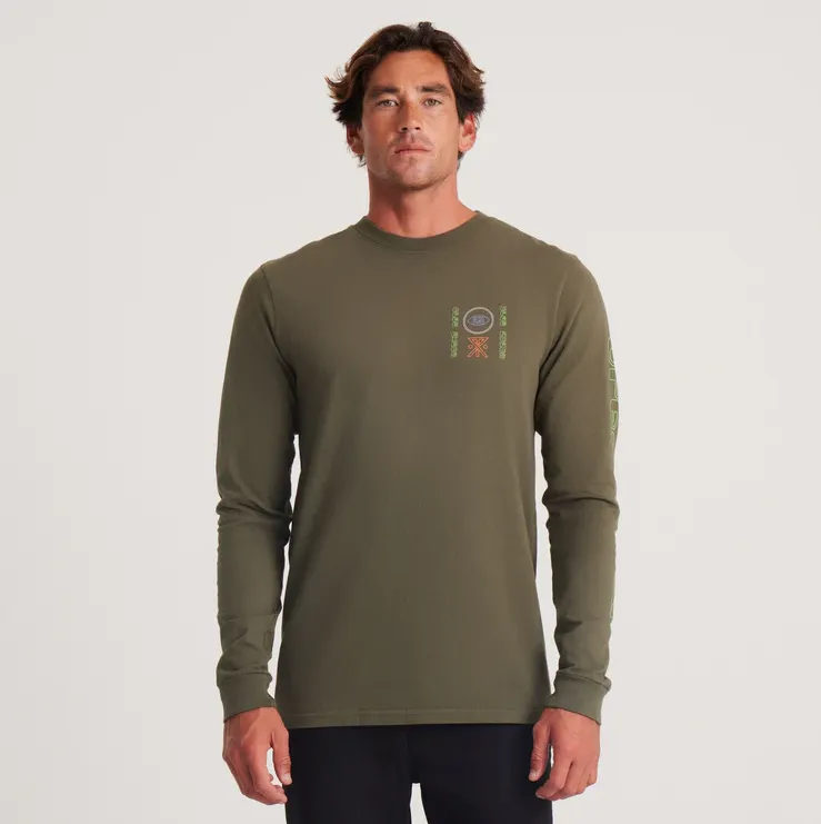 Roark Open Roads Longsleeve Tee in Military
