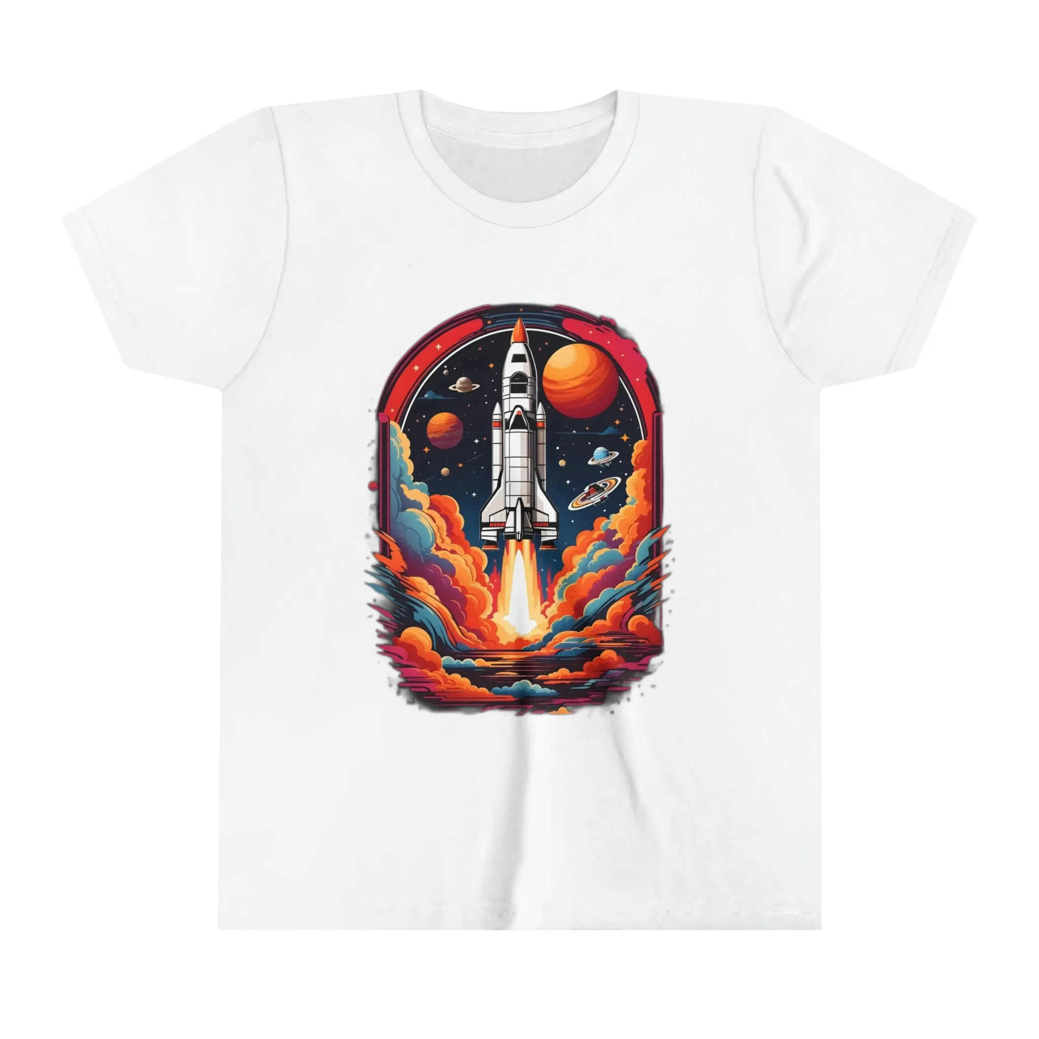 ROCKET SHIP TO SPACE - Youth Short Sleeve Tee - 5 Color choices