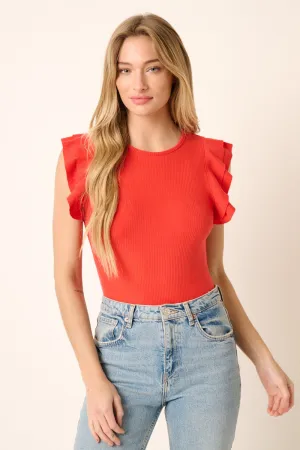 Ruffle Sleeve Bodysuit