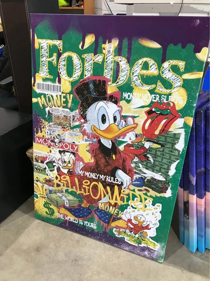 Scrooge McDuck Forbes Canvas Poster 28X40”