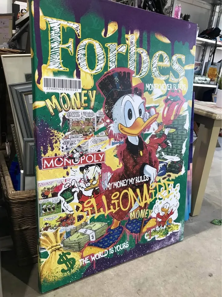 Scrooge McDuck Forbes Canvas Poster 28X40”