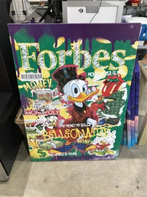 Scrooge McDuck Forbes Canvas Poster 28X40”
