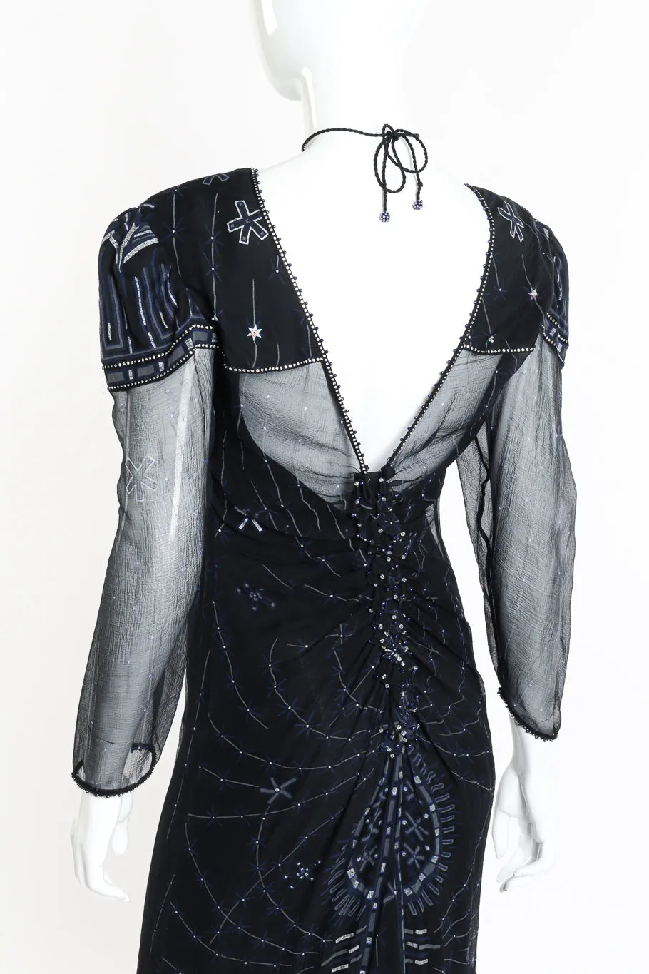Silk Skyline Deco Dress