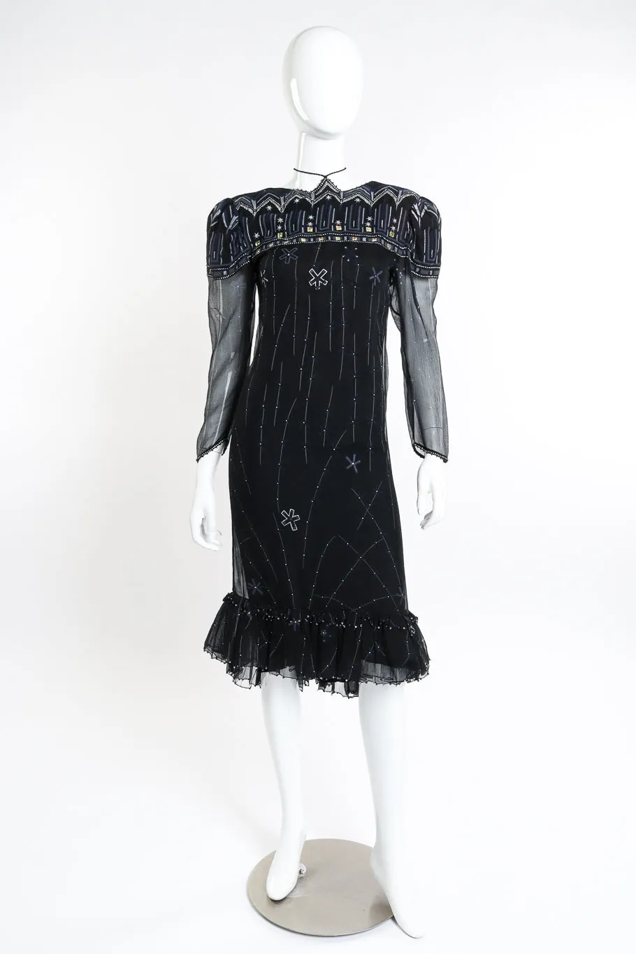 Silk Skyline Deco Dress