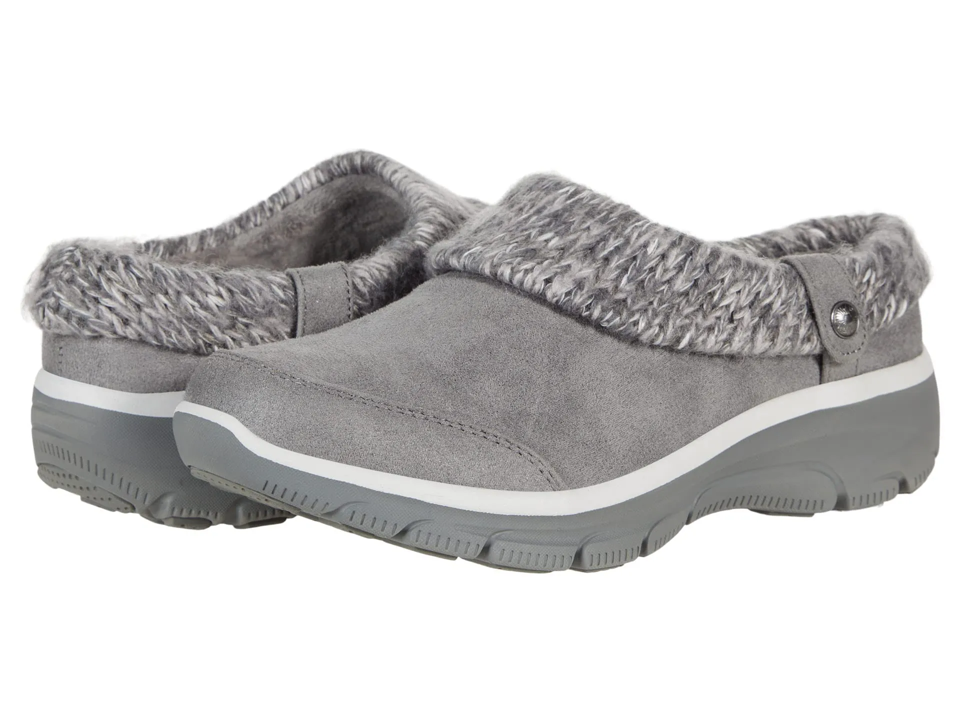Skechers womens Easy Going - Good Duo Mule, Grey, 6.5 US