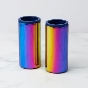 Slim Can Coolers, Set of 2, Rainbow
