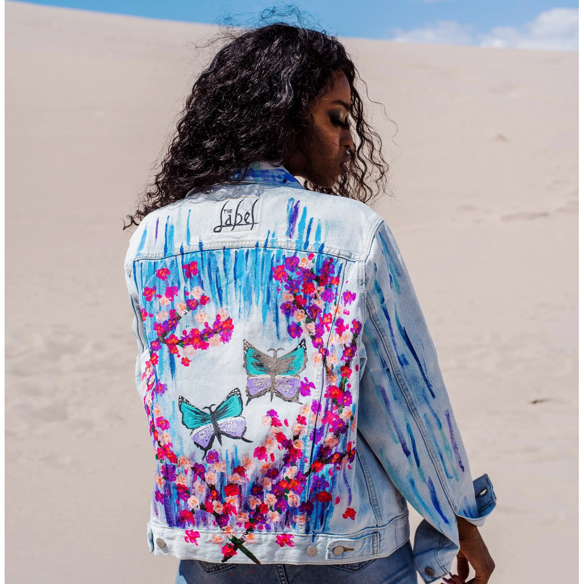 Spring Feeling - Hand-Painted Denim Jacket