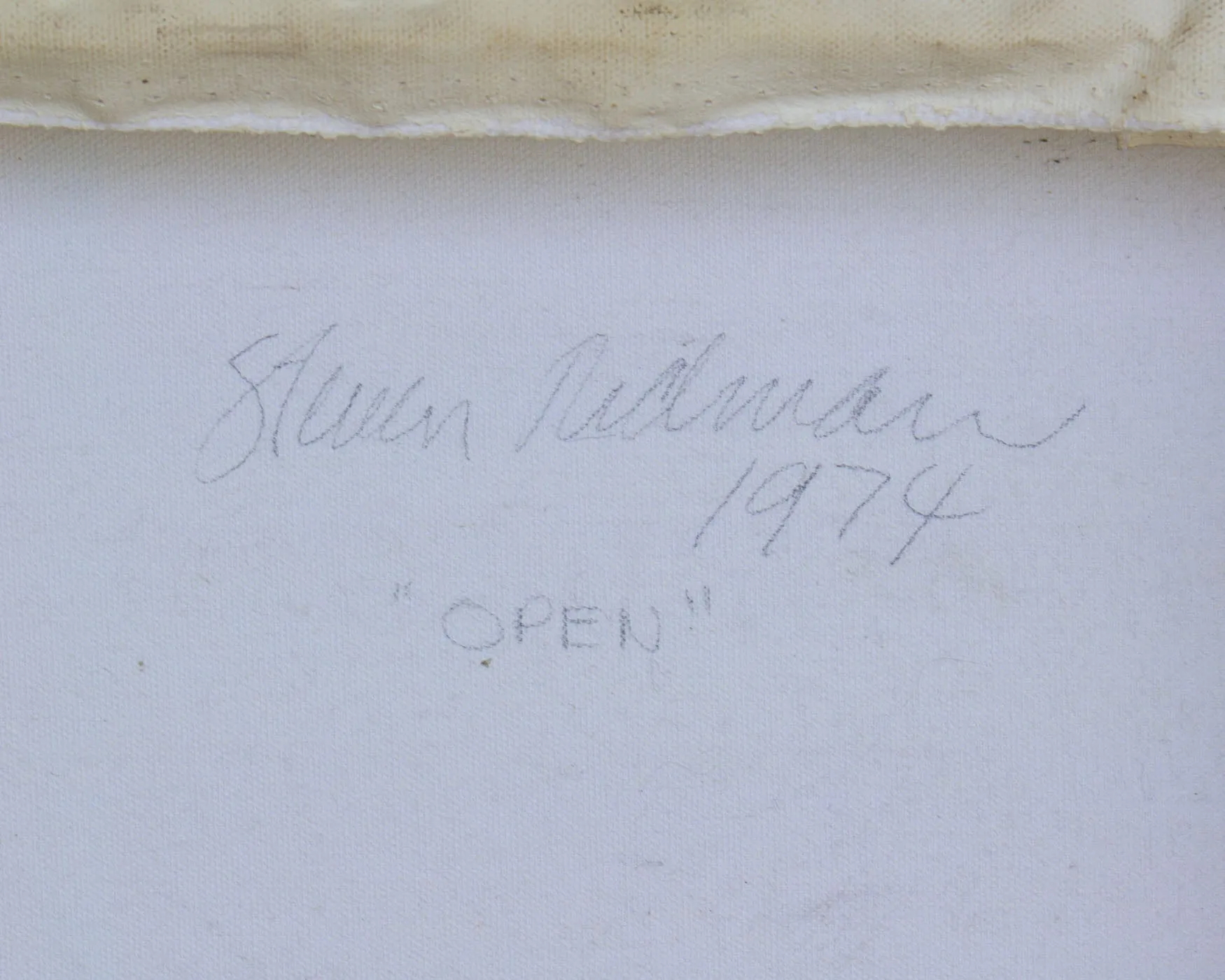 Steve Redman Signed 1974 “Open” Acrylic on Canvas Airbrush Painting