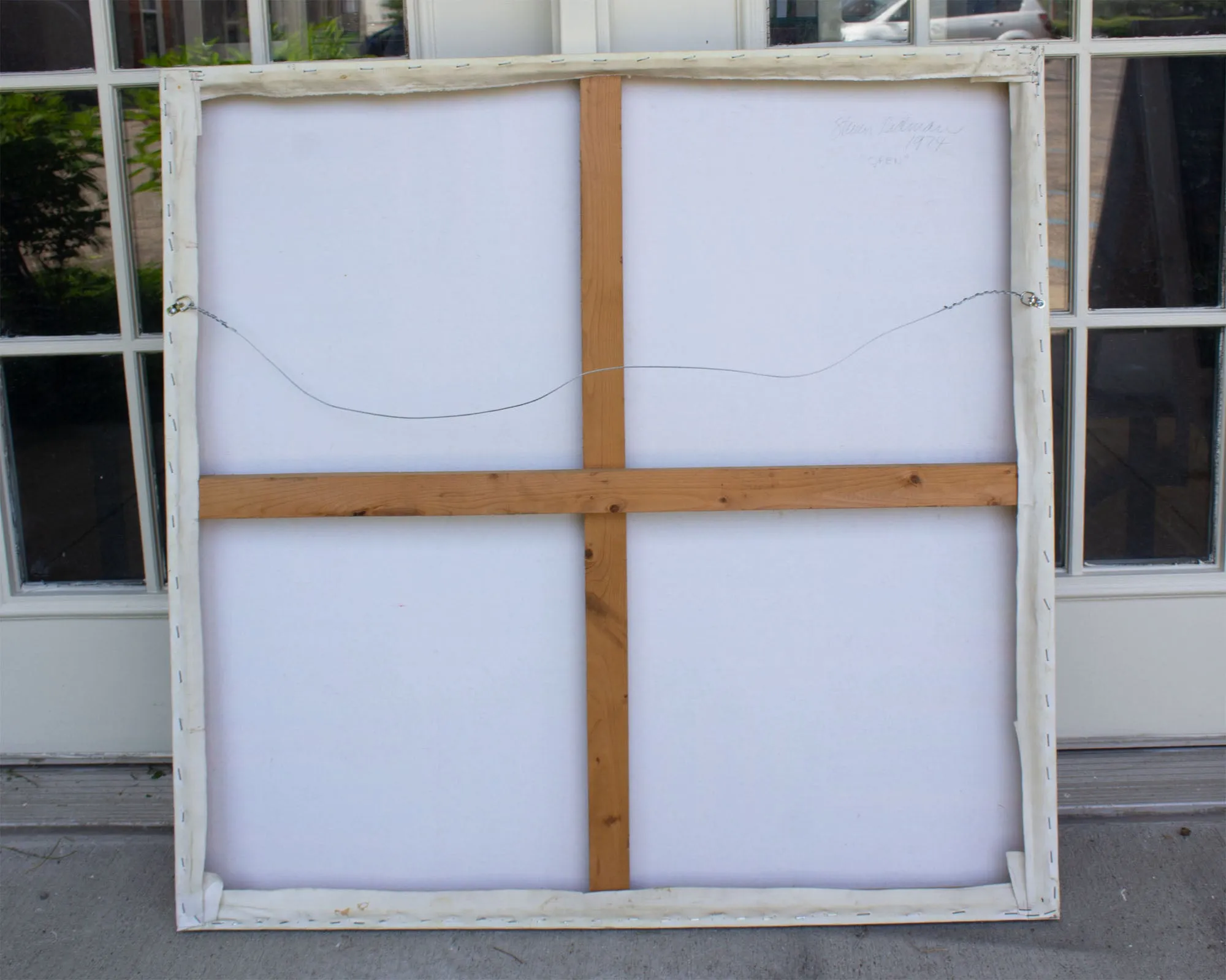Steve Redman Signed 1974 “Open” Acrylic on Canvas Airbrush Painting
