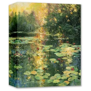Sunset Lily Pond by James Coleman (wrapped canvas collectible)