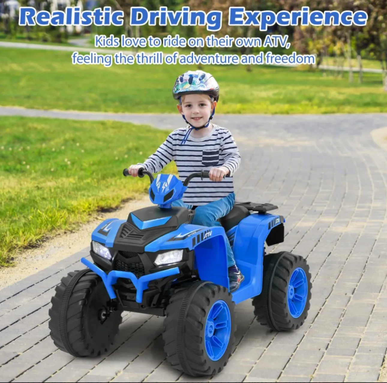 Super Cool 2025 Kids 24V Electric Ride On Car ATV Upgraded | Pedal | 2 Speeds | Music | LED Lights | Ages 3-8