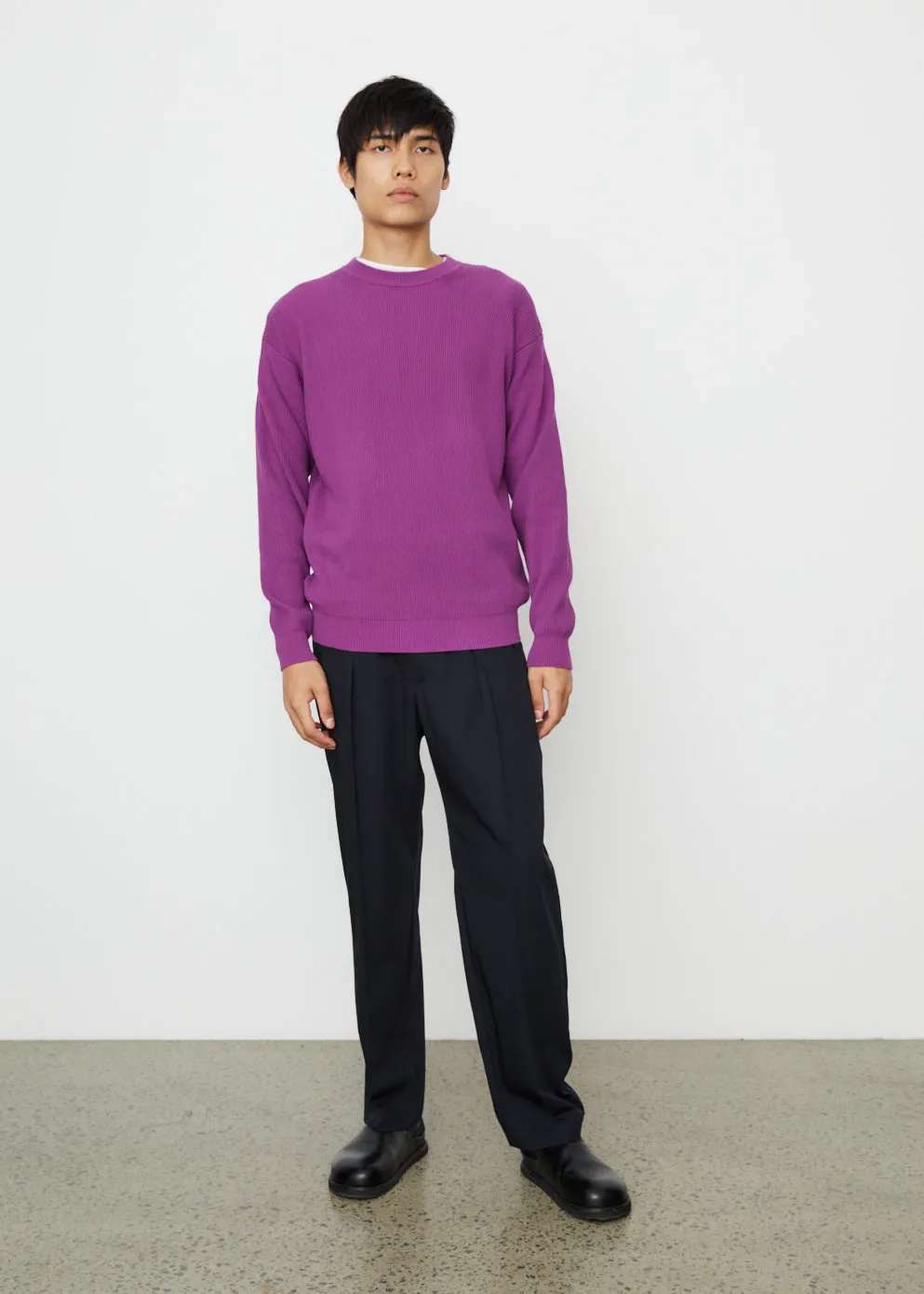 Super Hard Twist Rib Knit Pullover
