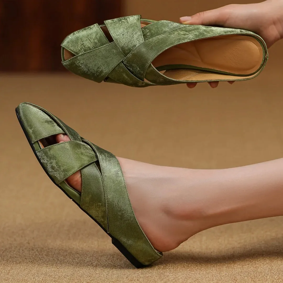 Sutton Braided Leather Mules