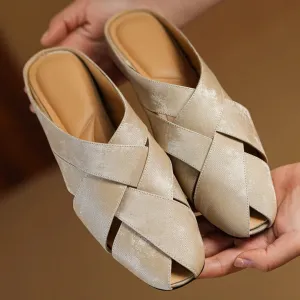 Sutton Braided Leather Mules