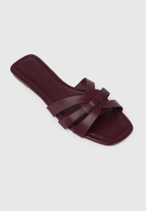 Suvi Open Toe Sandals (Maroon)
