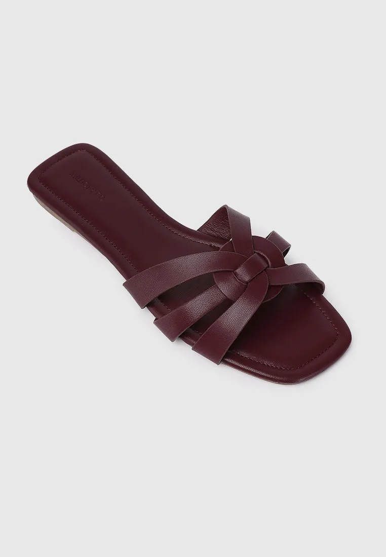 Suvi Open Toe Sandals (Maroon)