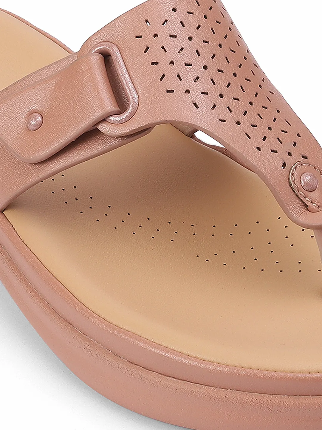 T-strap Flat Sandals