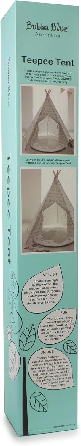 Teepee fabric Tent White & Yellow