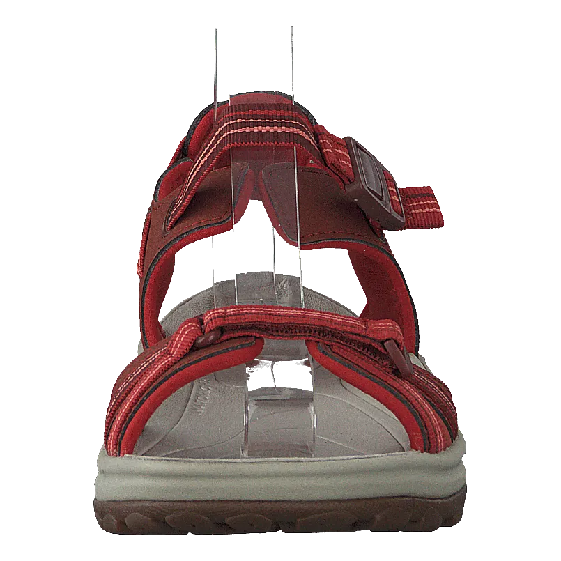 Terradora Ii Open Toe Sandal Dark Red/coral