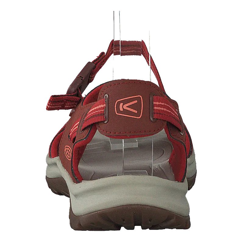 Terradora Ii Open Toe Sandal Dark Red/coral
