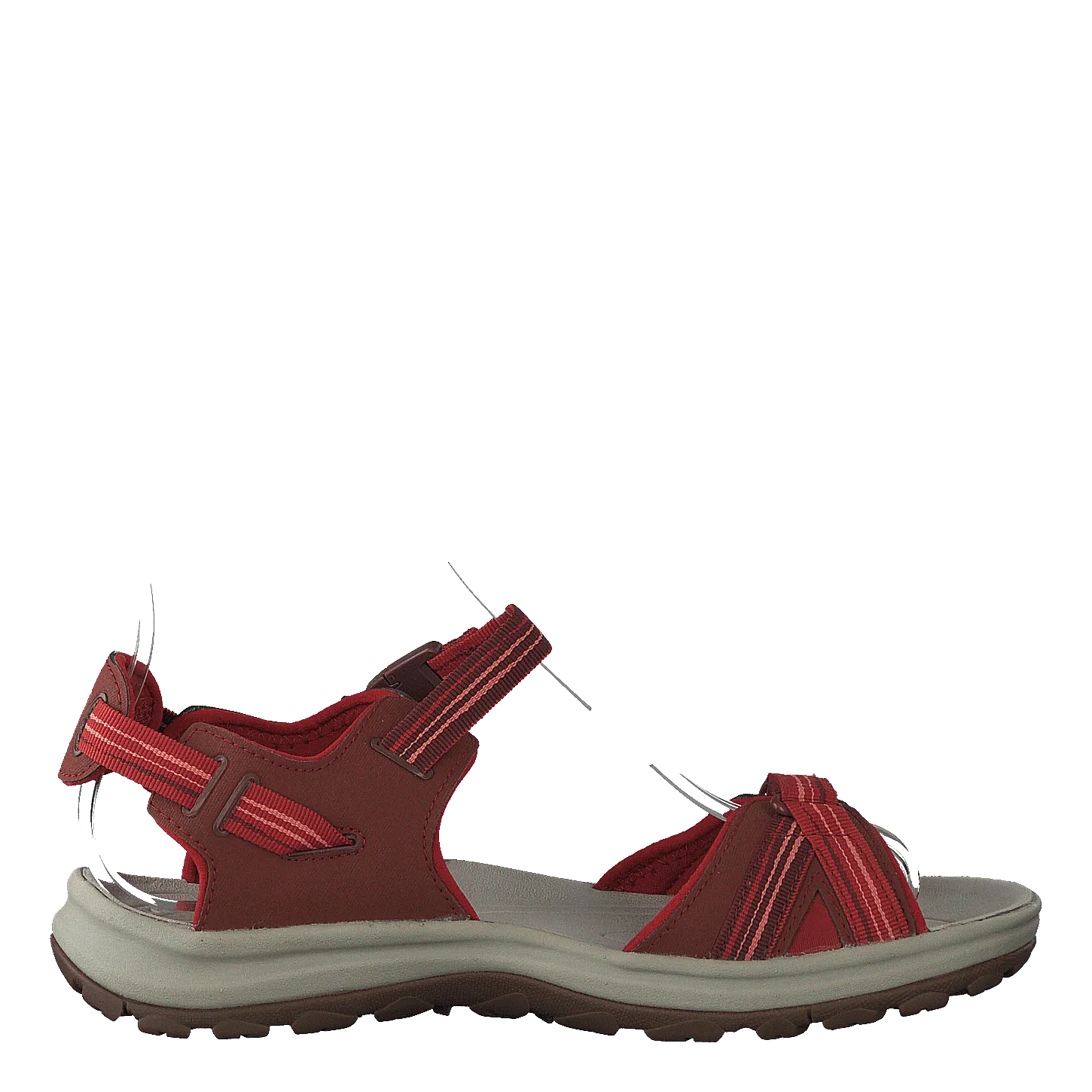 Terradora Ii Open Toe Sandal Dark Red/coral