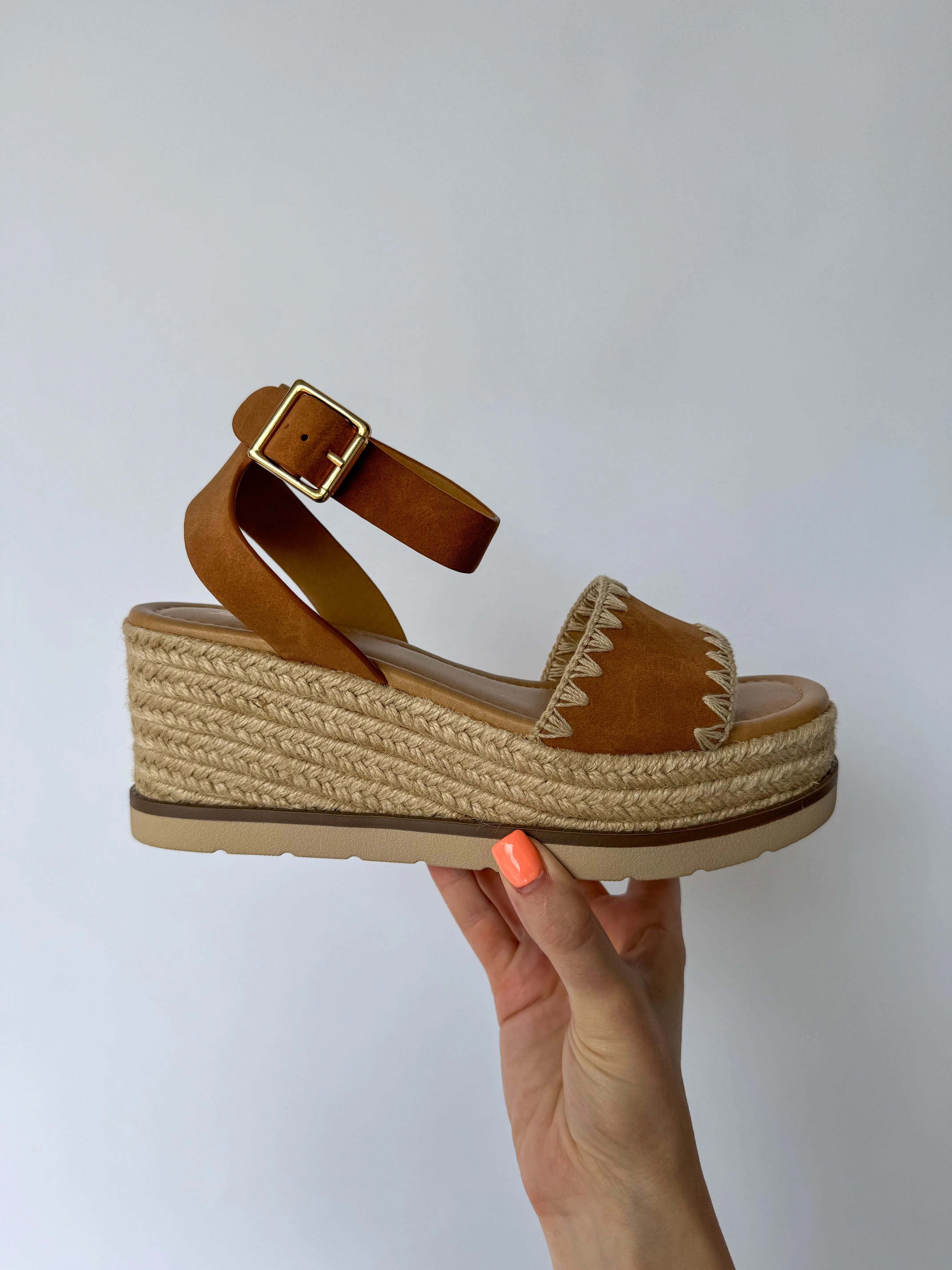 Tessa Tan Platform Wedge Sandal