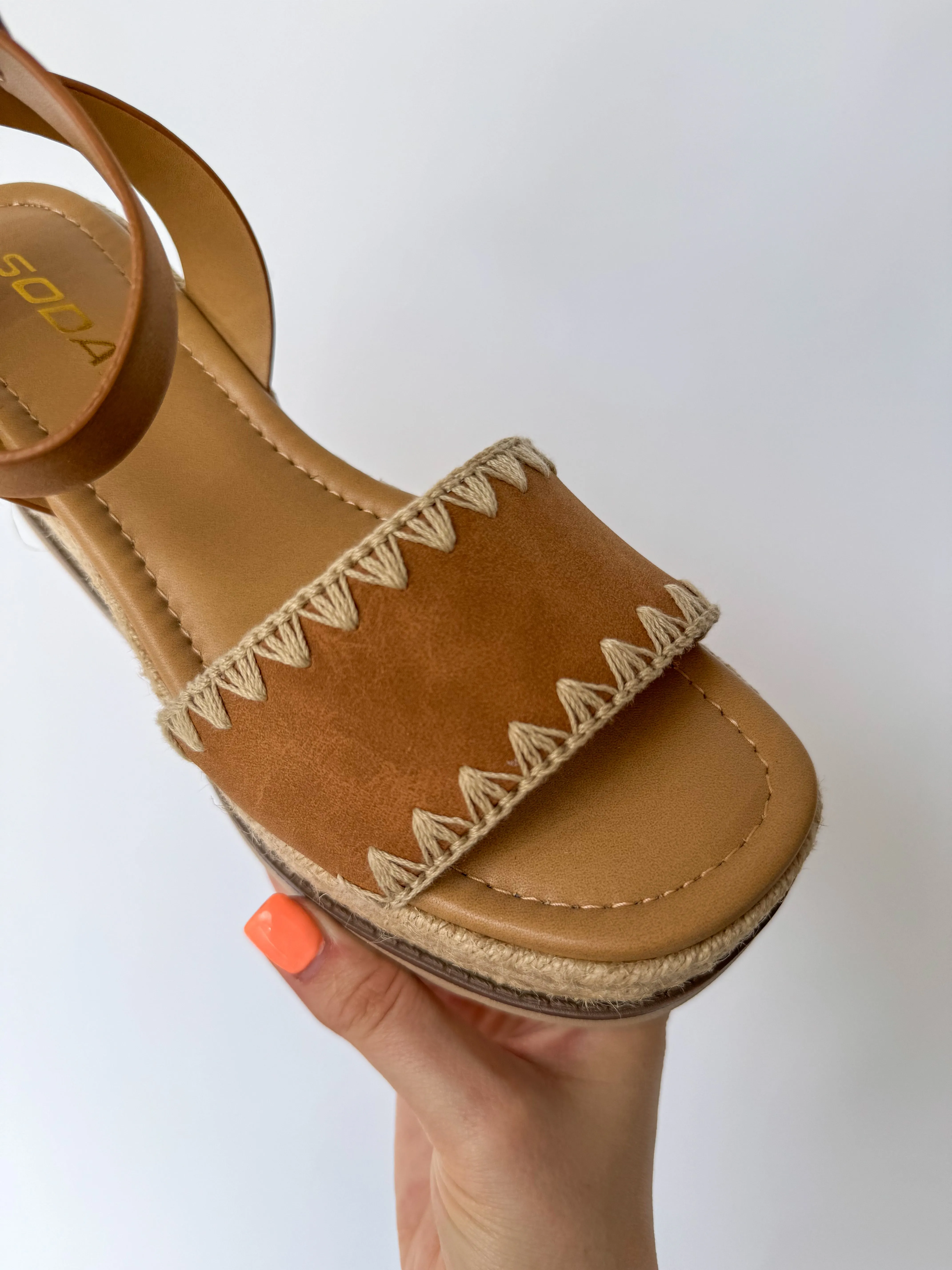 Tessa Tan Platform Wedge Sandal