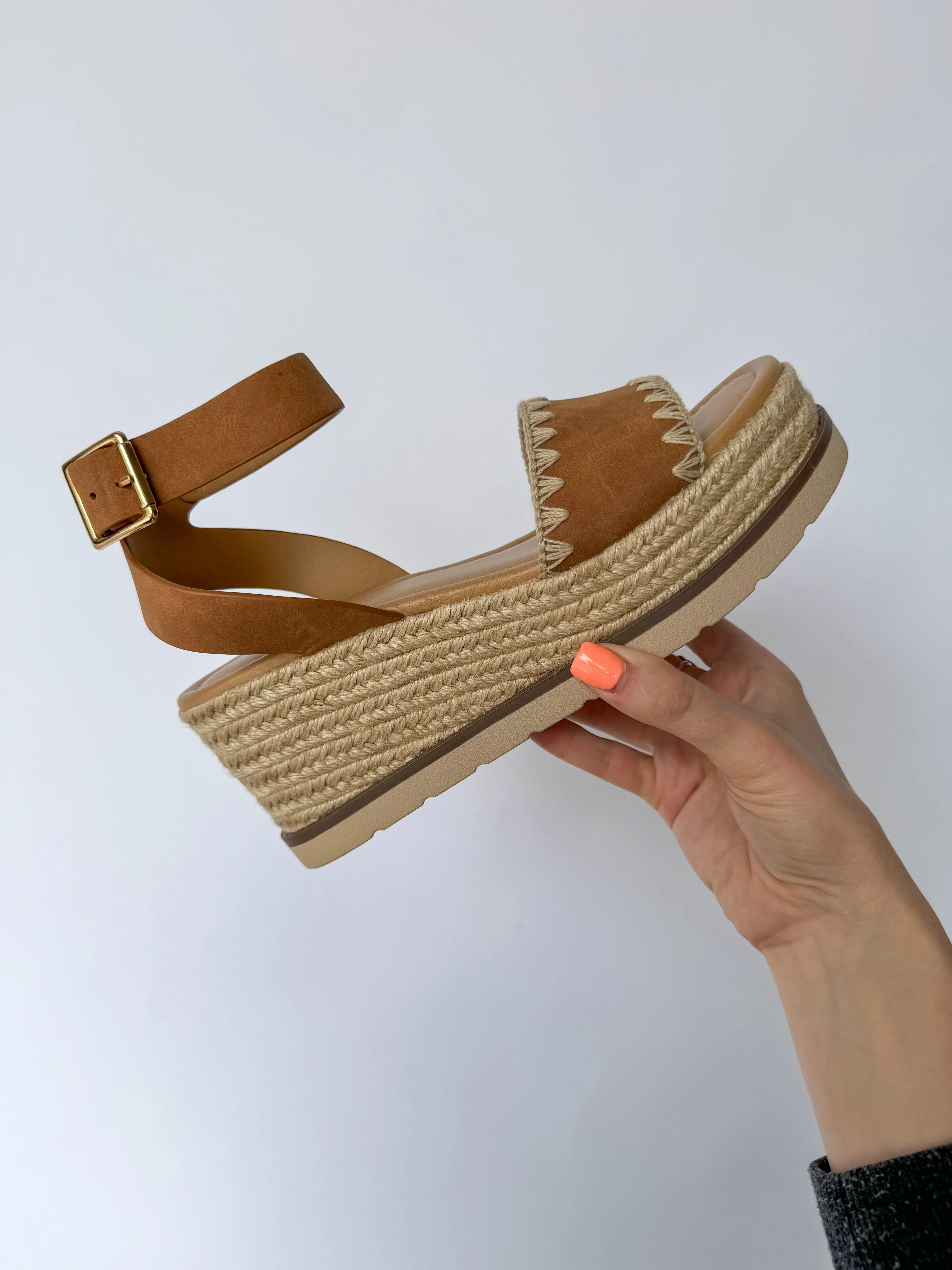 Tessa Tan Platform Wedge Sandal