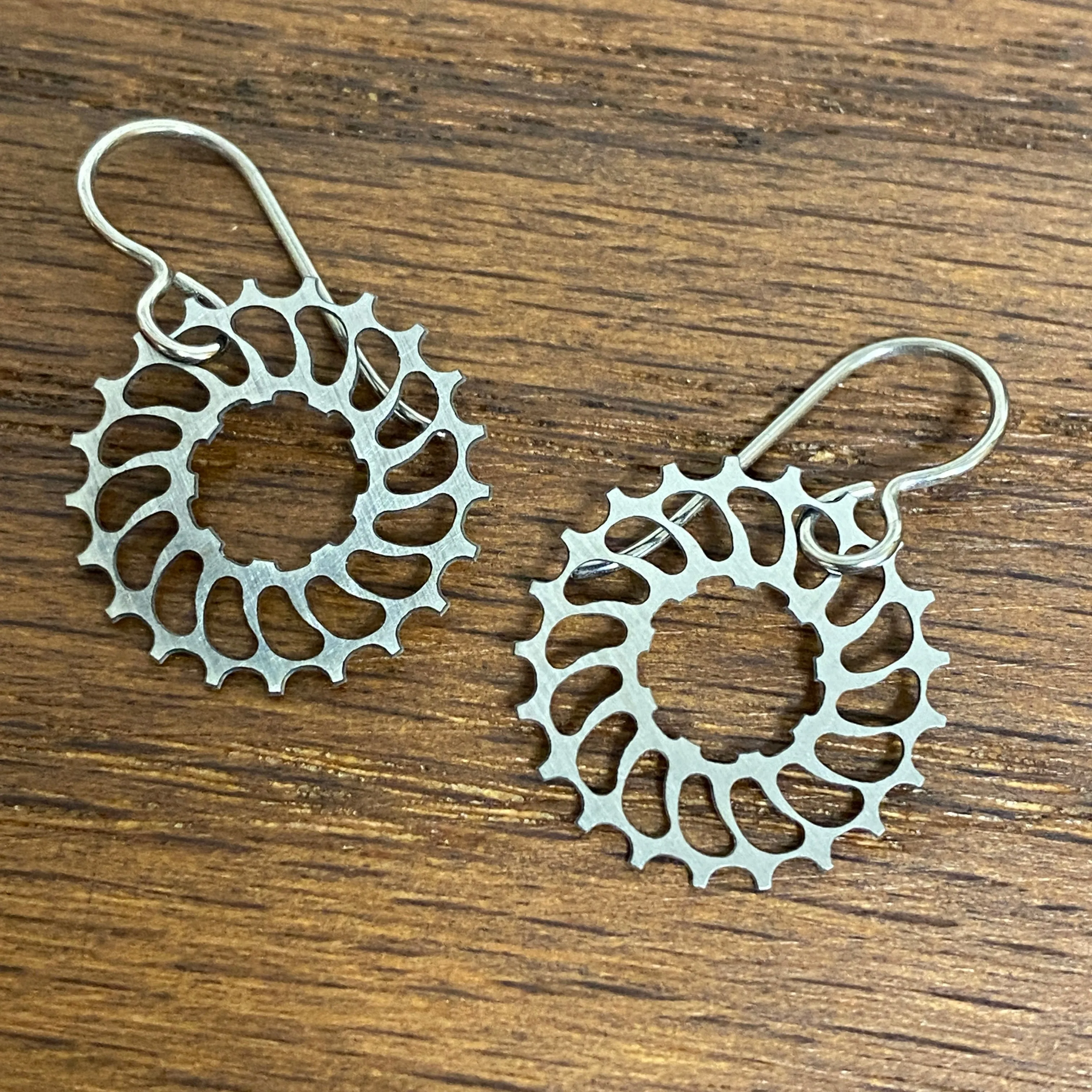 Titanium Boone Titanium Cog Earrings