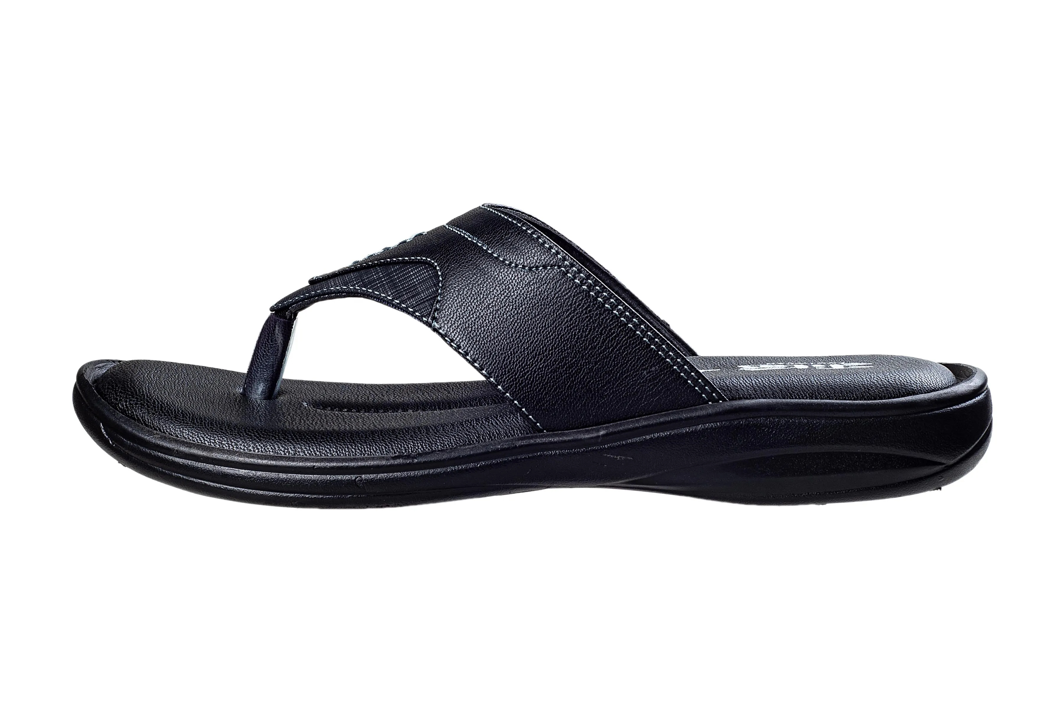 Titas Gents Black / Grey Chappal