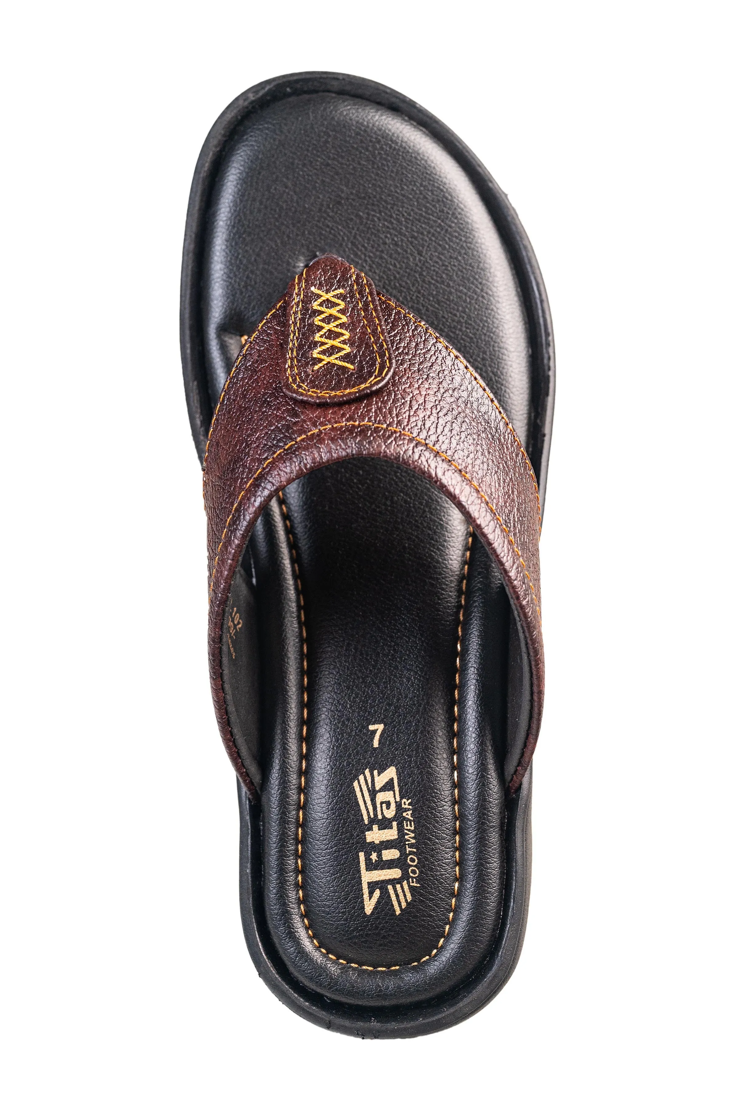 Titas Gents Brown Chappal (Gs C 250102)