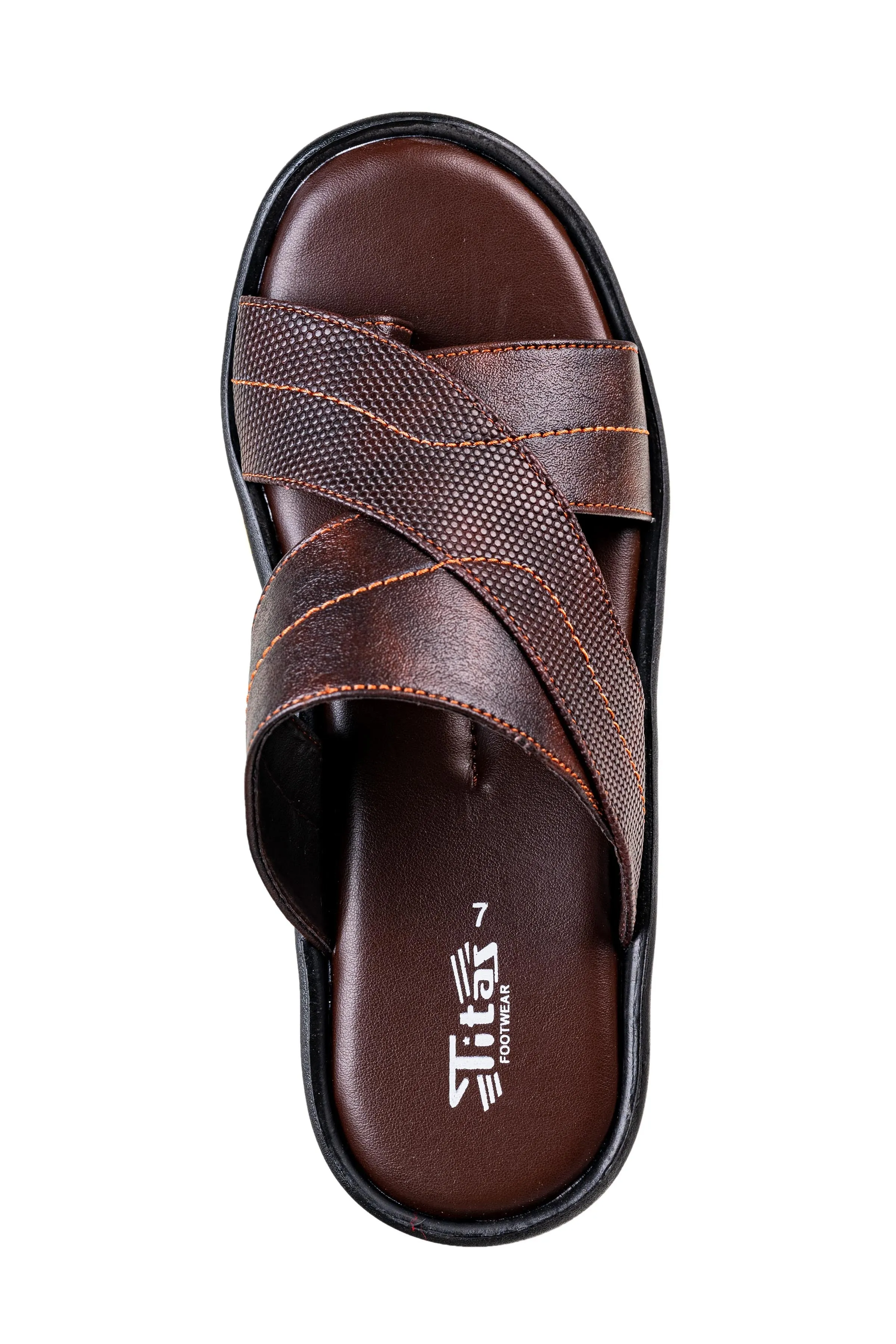 Titas Gents Brown Chappal