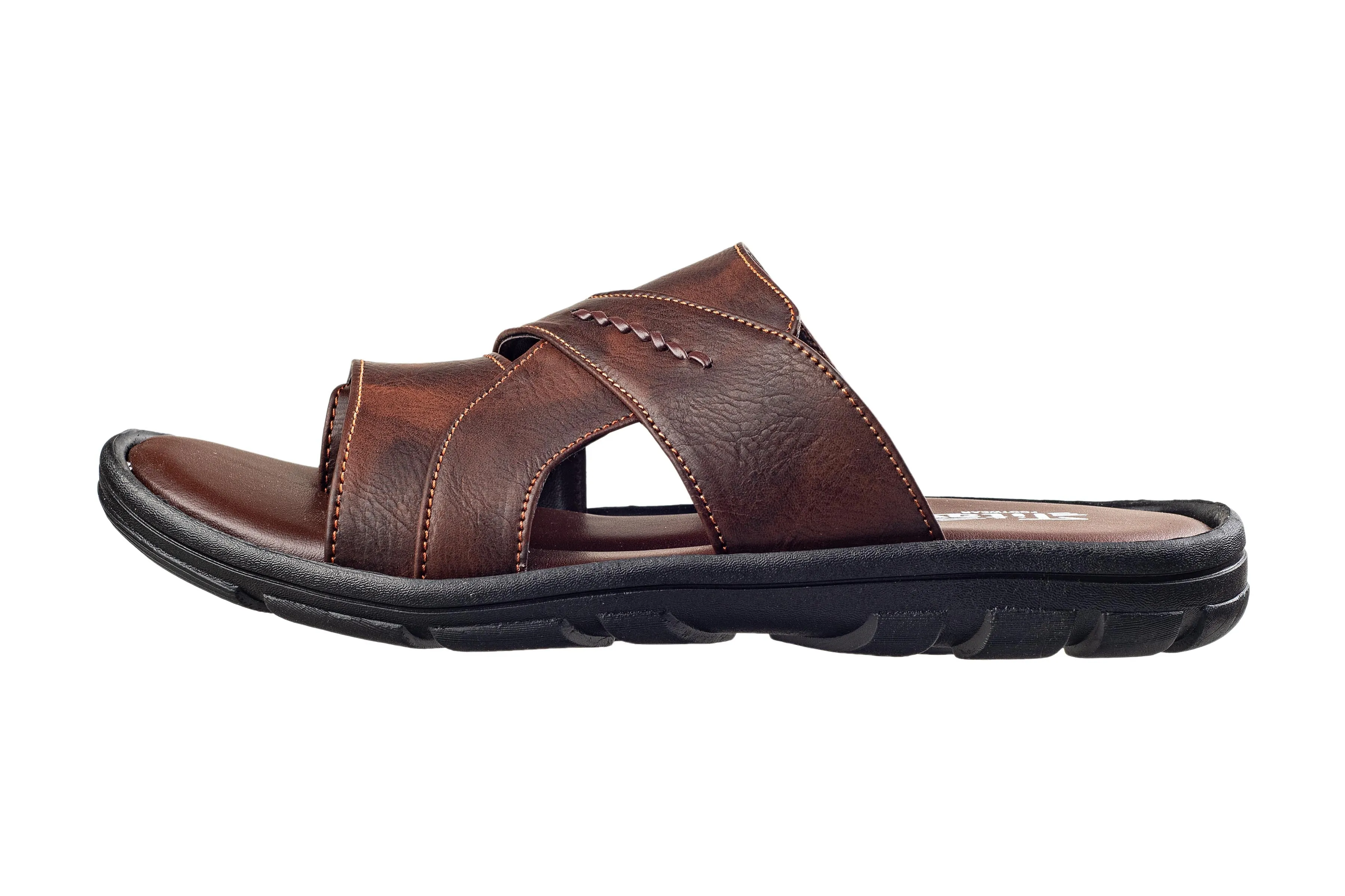 Titas Gents Dark Tan Chappal