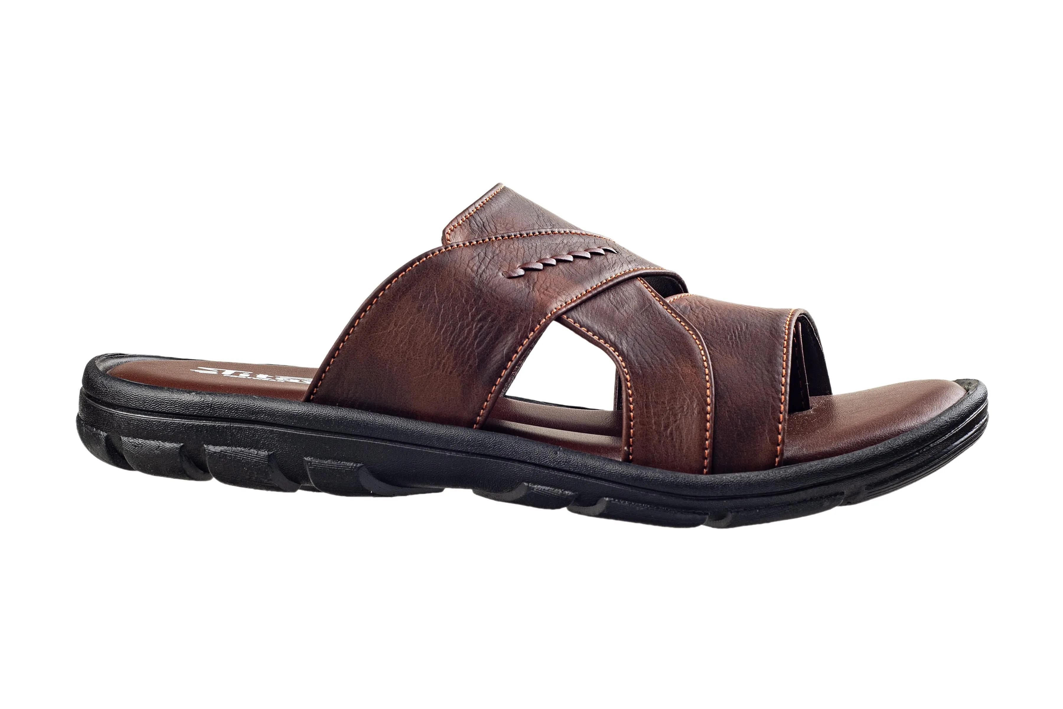 Titas Gents Dark Tan Chappal
