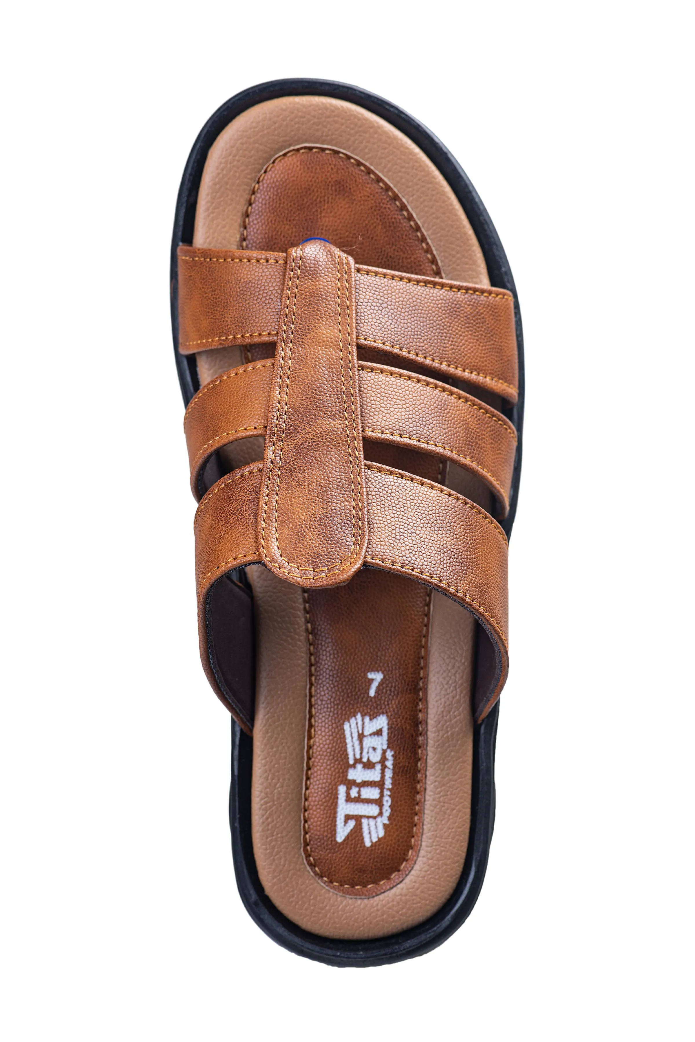 Titas Gents Tan Chappal