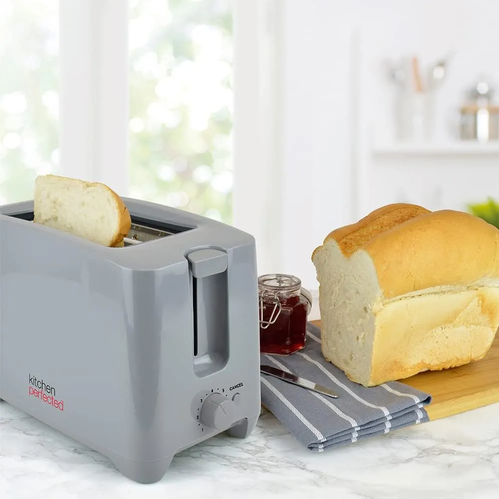 Toaster 2 Slice Wide Slot - Cool Touch Crumb Tray Variable Browning - Grey