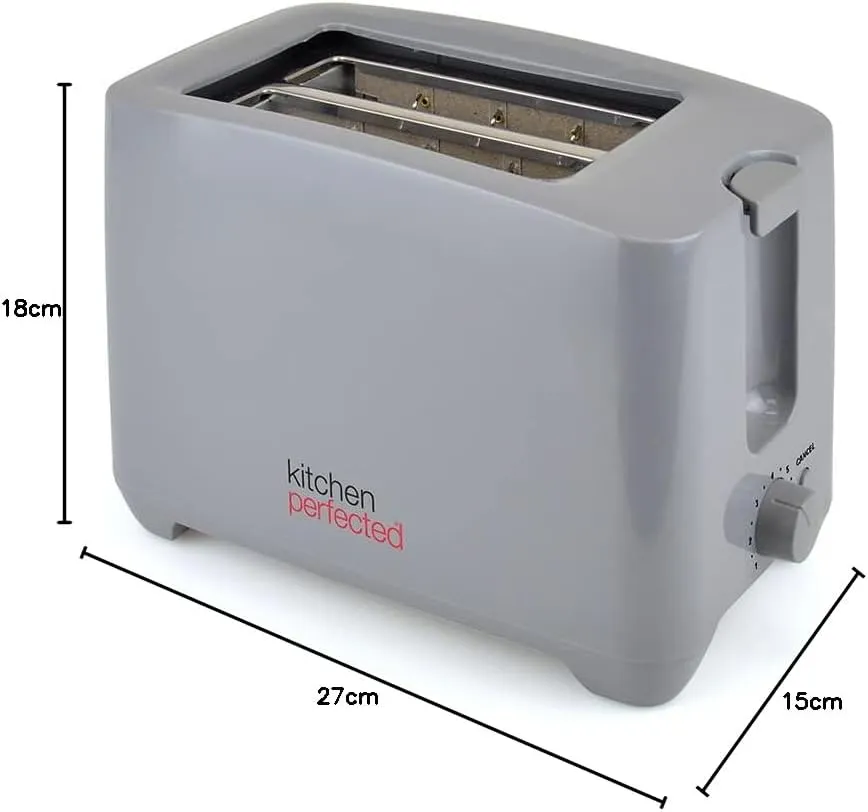 Toaster 2 Slice Wide Slot - Cool Touch Crumb Tray Variable Browning - Grey