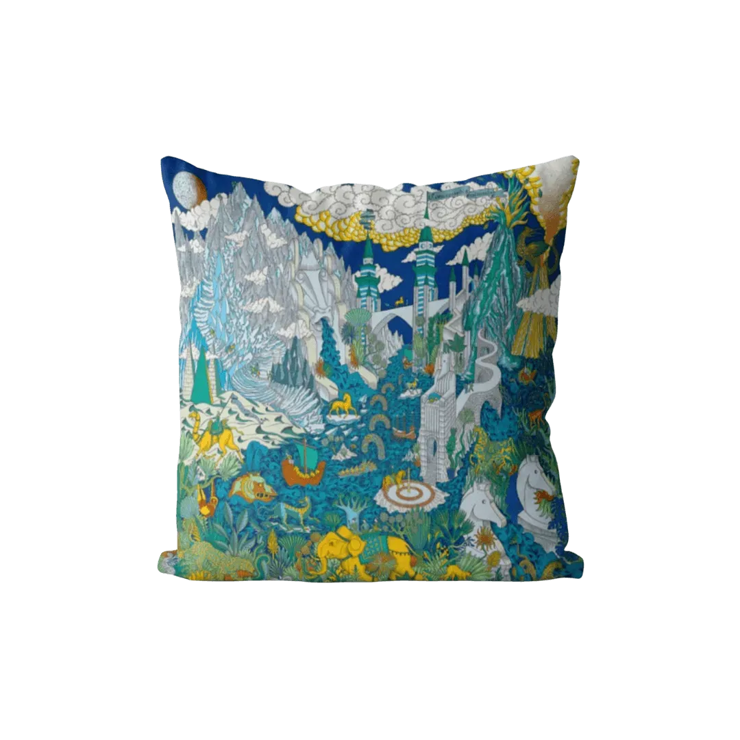 Utopia City Printed Throw Pillow Cover