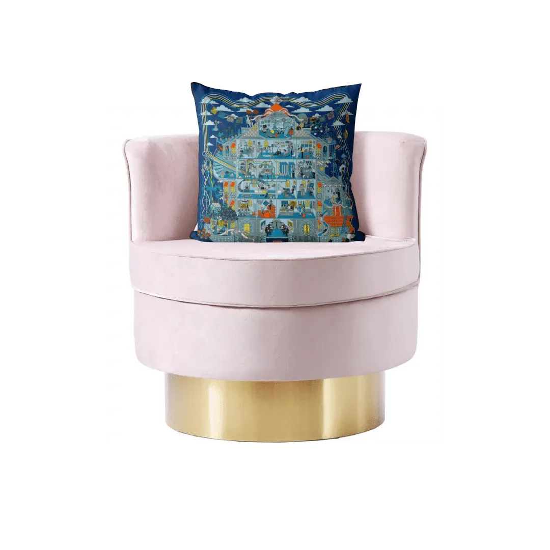 Utopia City Printed Throw Pillow Cover