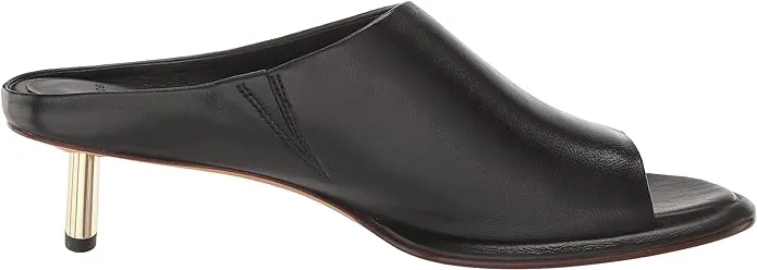 VINCE EZZY LEATHER KITTEN HEEL MULES